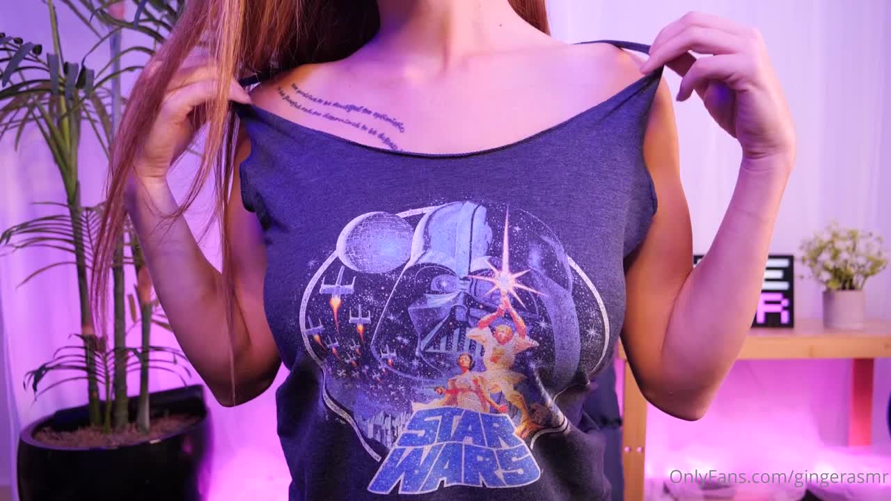 Ginger ASMR - Naughty Star Wars Shirt Scratching - Fullthot