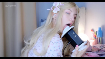 Soly ASMR - Blowjob with Sloppy Licking - 3DIO